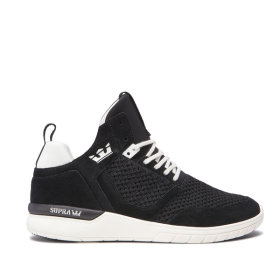 Supra Mens METHOD High Top Shoes Black/off White | US-22743